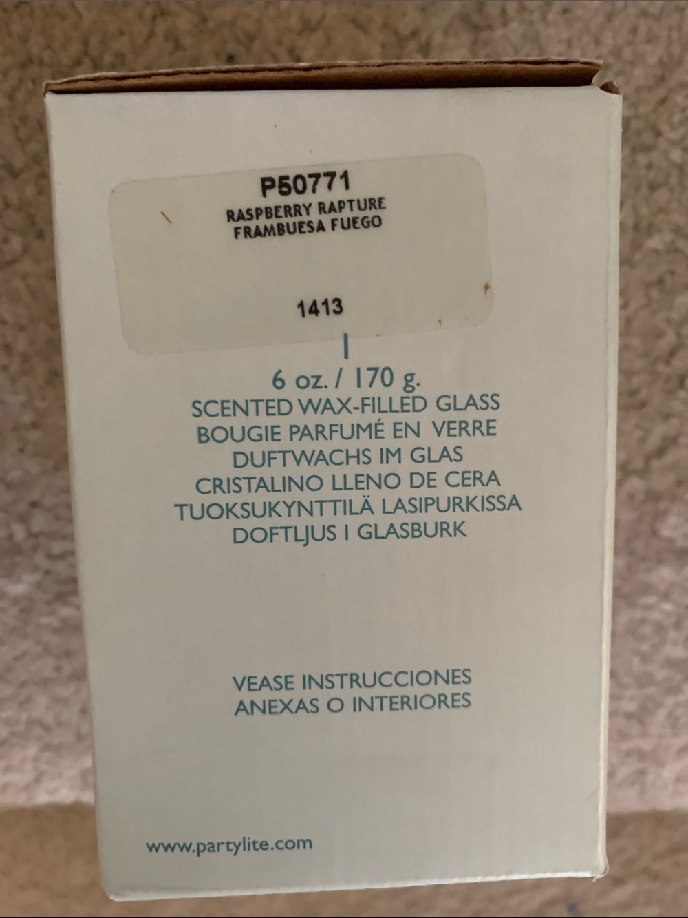 PartyLite Raspberry Rapture Scented Wax-Filled Glass Bougie - Picture 5 of 6